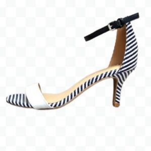 Dirty Laundry Navy Peep Toe Nautical Heels Sz 7 M